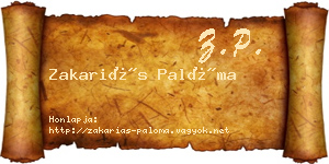 Zakariás Palóma névjegykártya
